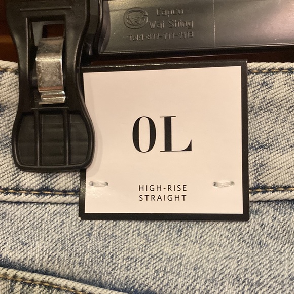 NWT Size 0 Long High Rise Sculpt Straight Leg - Acid Wash Look (ABBA) - Picture 7 of 12
